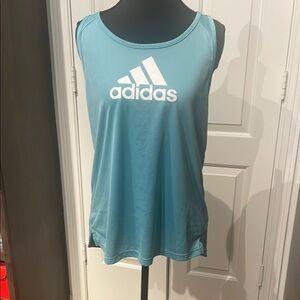 Adidas Blue and White Tank Top for Active Comfort (B)